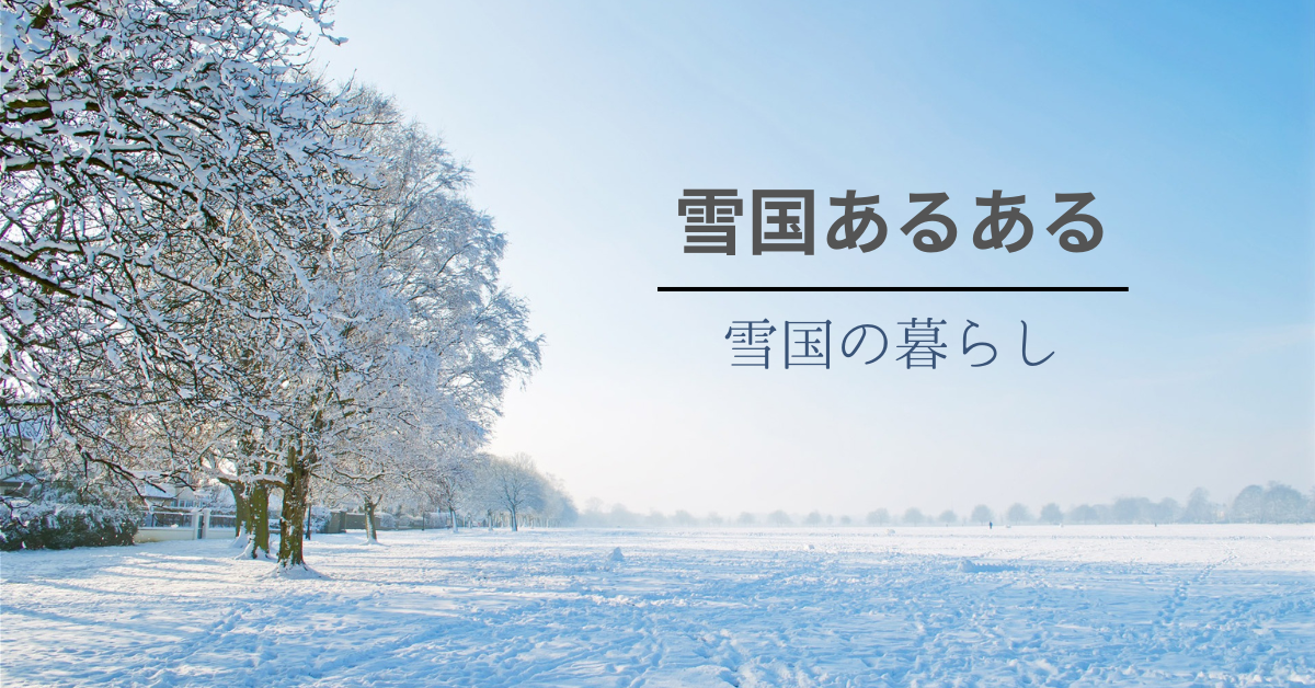 ・雪国あるある